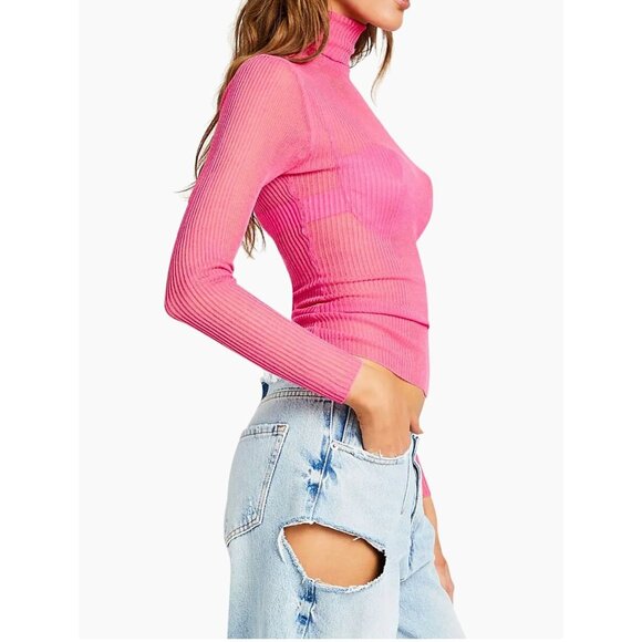 SER.O.YA Piper Sweater Malibu Pink NWT - Size S - Picture 5 of 11